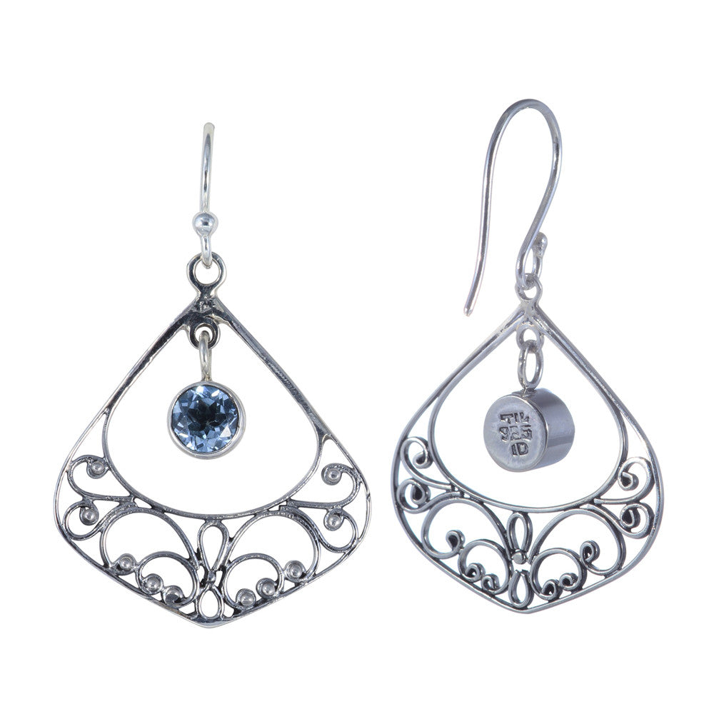 Balinese Style Sterling Silver Earrings