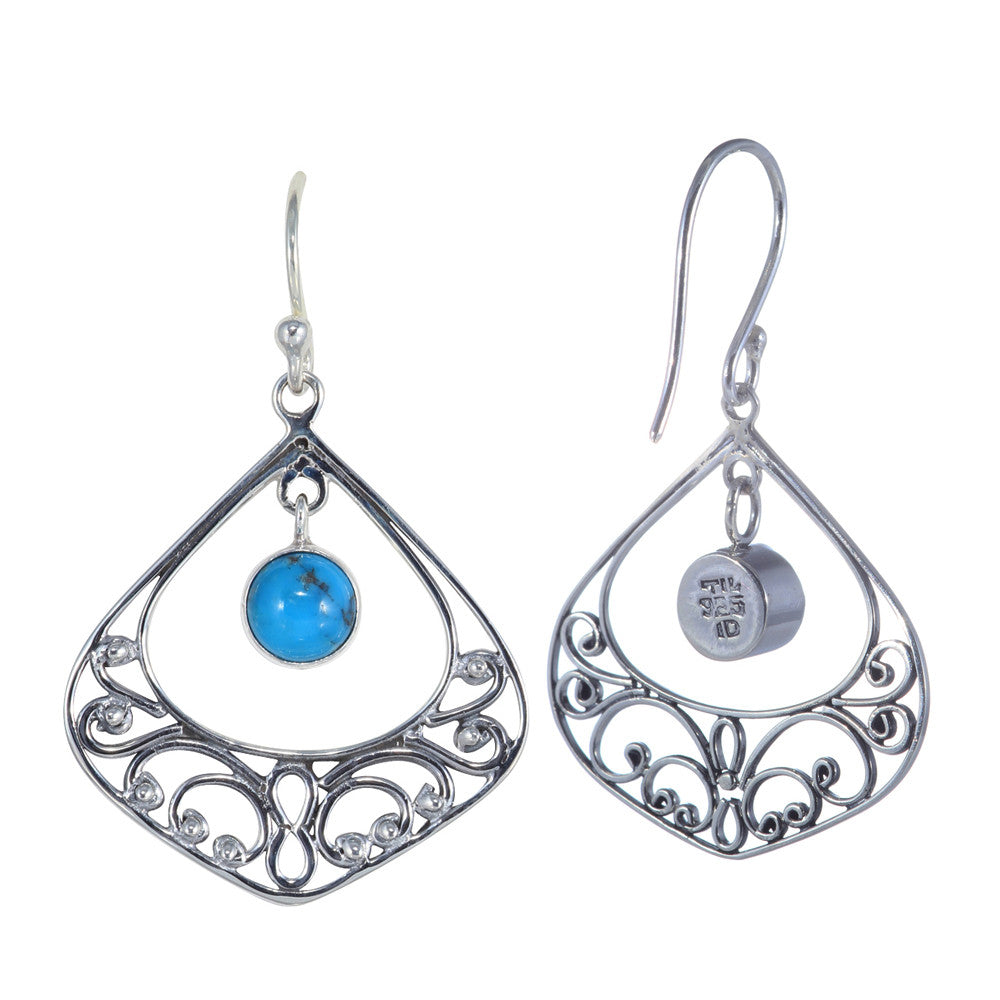 Balinese Style Sterling Silver Earrings