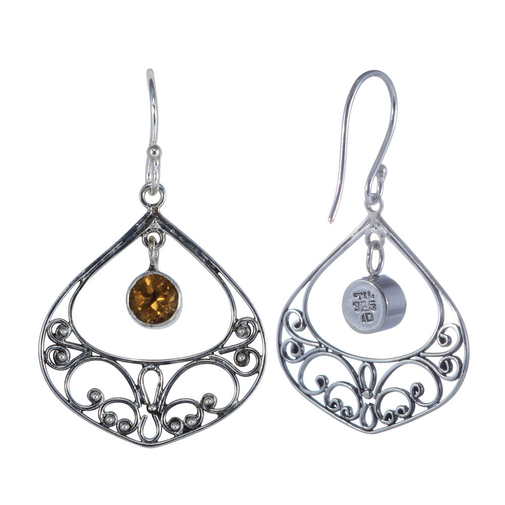 Balinese Style Sterling Silver Earrings