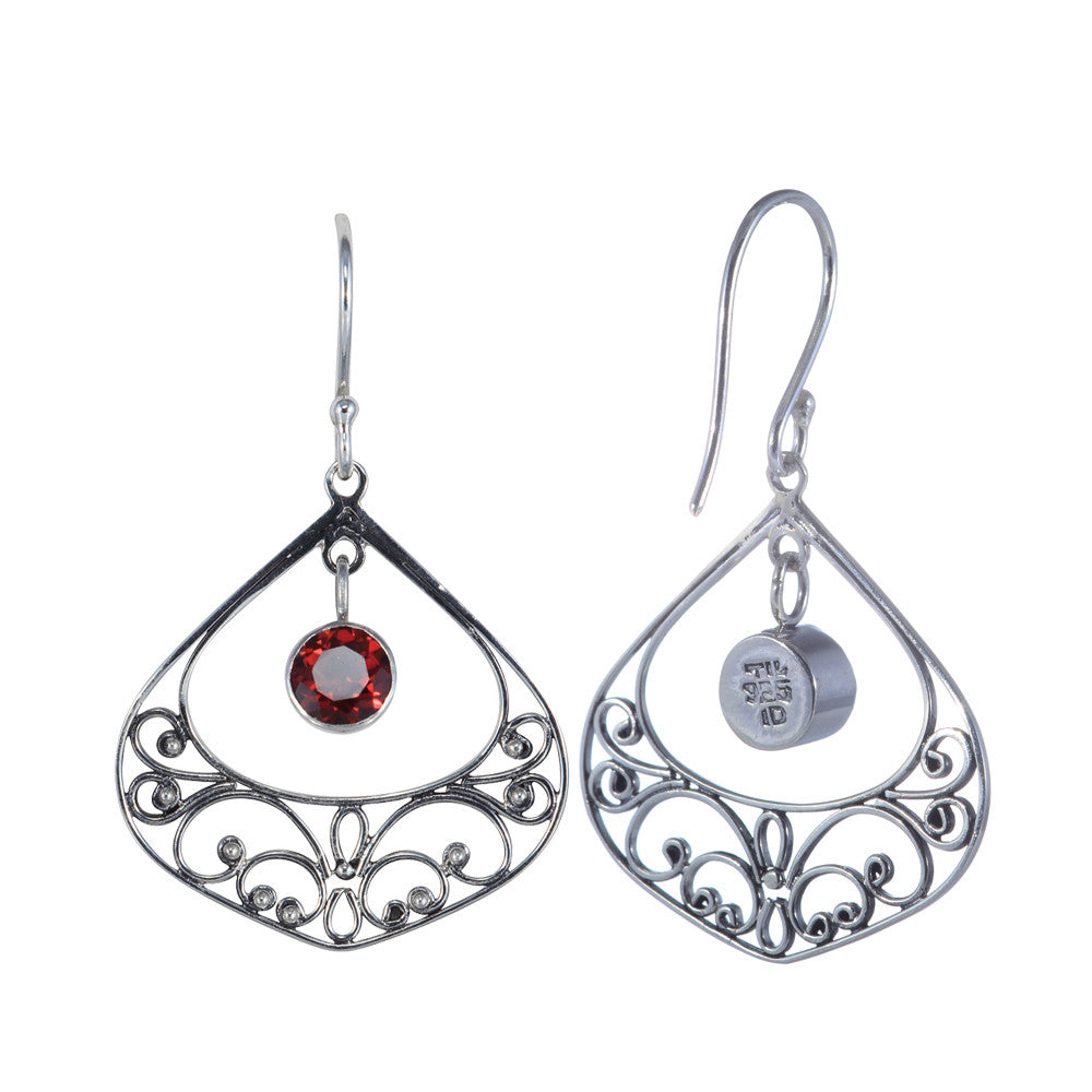 Balinese Style Sterling Silver Earrings