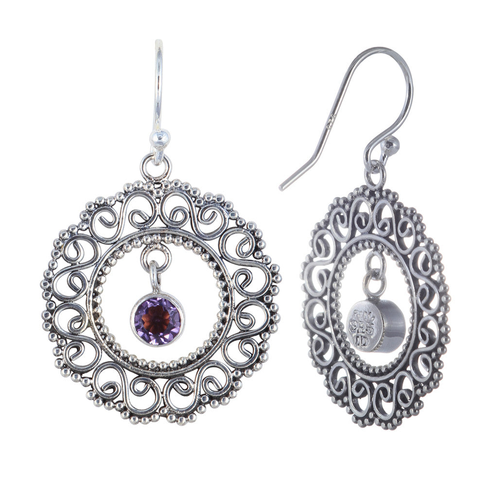 Balinese Style Sterling Silver Earrings