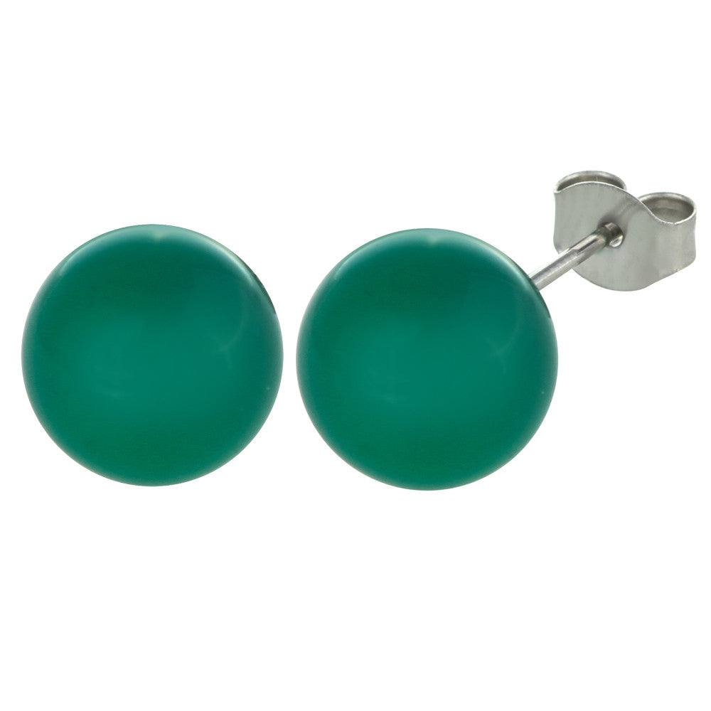 Opaque Stones Stud Earrings